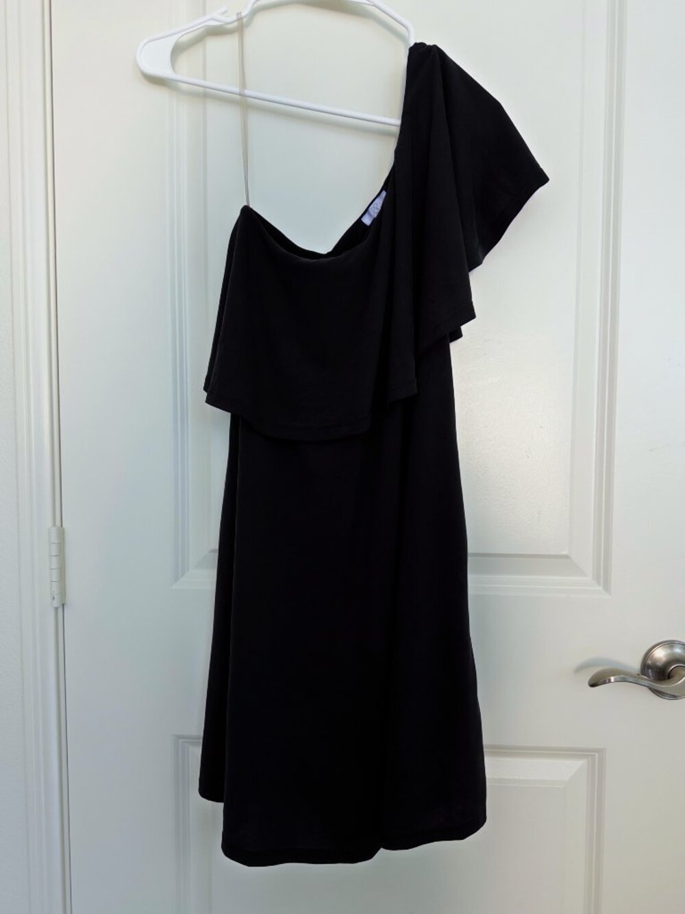 BP Ruffle One Shoulder Black Mini Dress